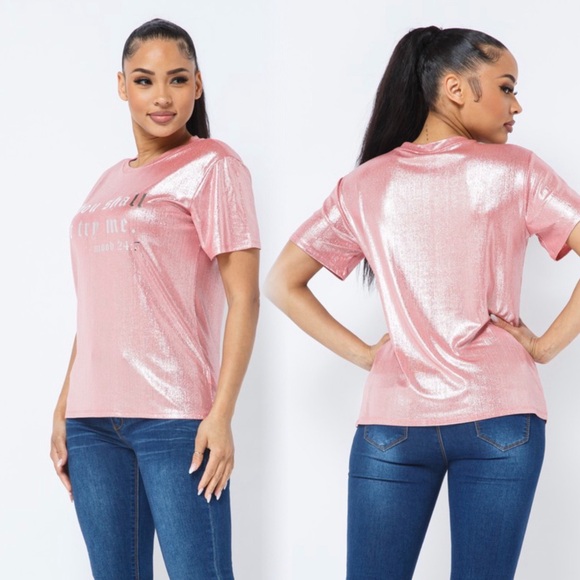 Pink foil thou should not try me tee - Picture 3 of 9